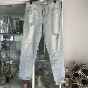 Hollister Striped Distressed Boyfriend Jeans NWOT